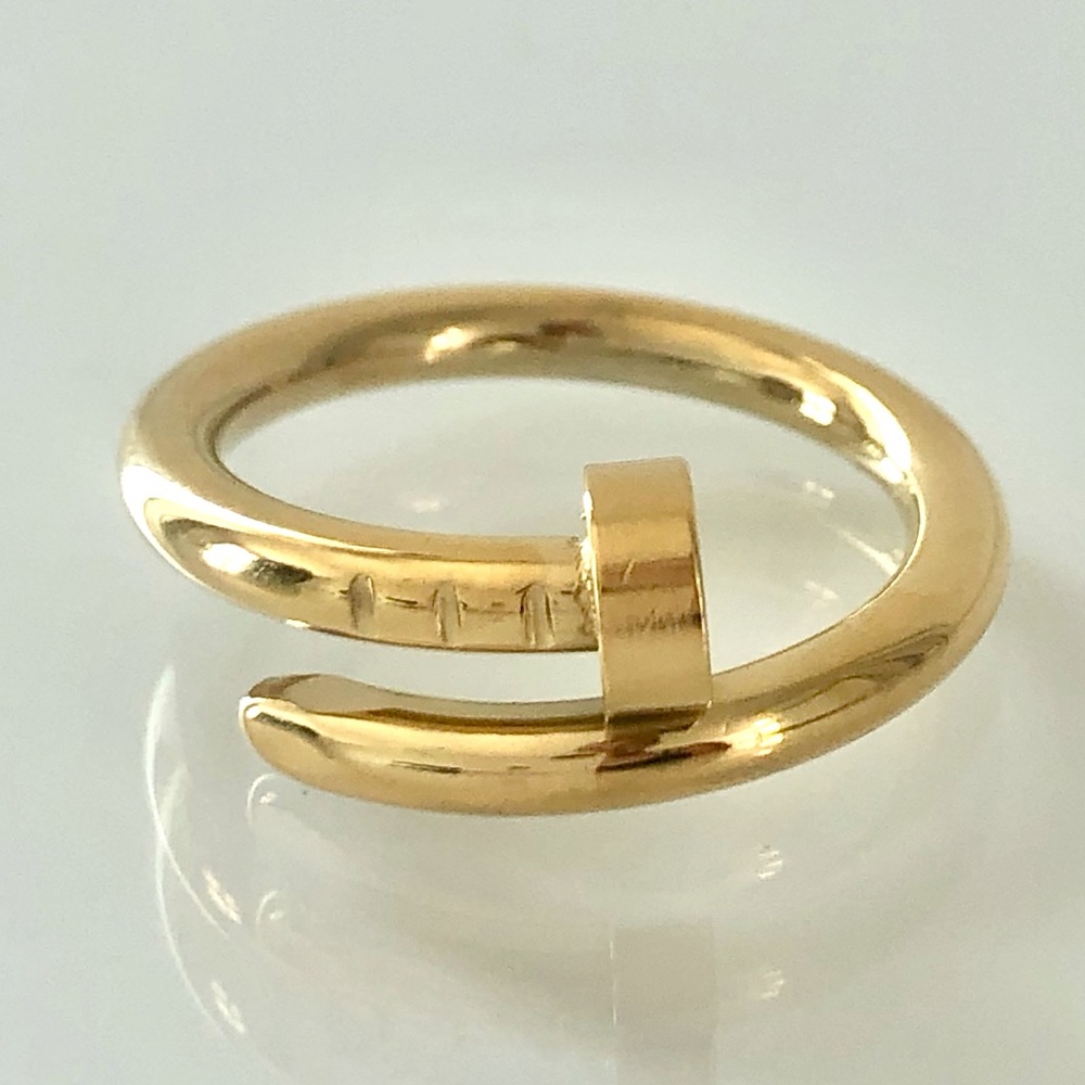 Gold Nail Ring Band